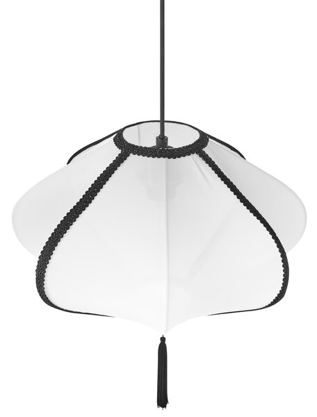 Závesná lampa biela nylon látkové tienidlo osvetlenie moderný štýl obývacia izba