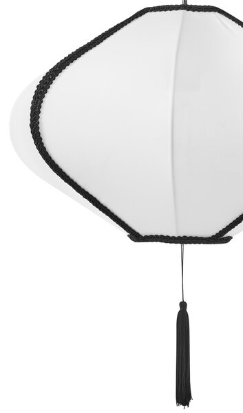 Závesná lampa biela nylon látkové tienidlo osvetlenie moderný štýl obývacia izba