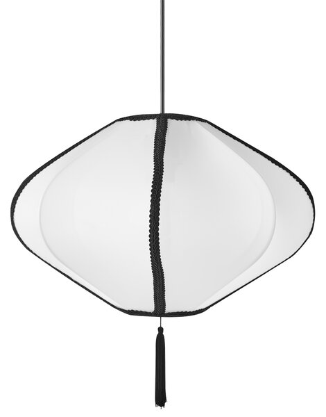 Závesná lampa biela nylon látkové tienidlo osvetlenie moderný štýl obývacia izba