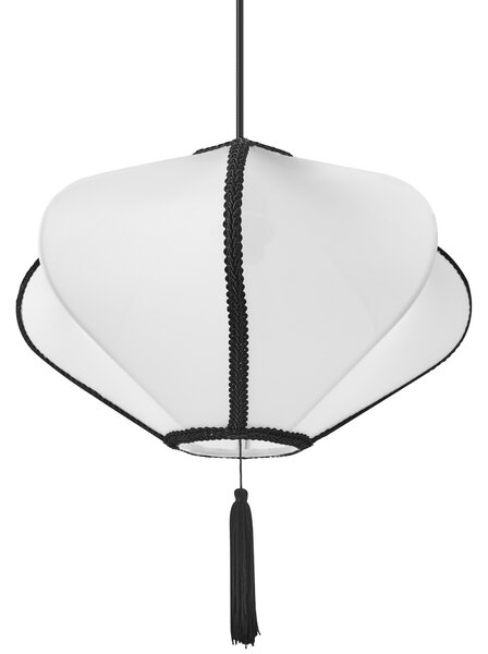 Závesná lampa biela nylon látkové tienidlo osvetlenie moderný štýl obývacia izba