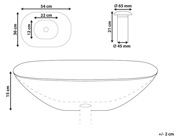 Umývadlo na dosku zelené priehľadné z materiálu solid surface 54 x 36 cm moderná kúpeľňa