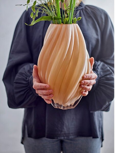 Oranžová sklenená váza (výška 30 cm) Kanji – Bloomingville