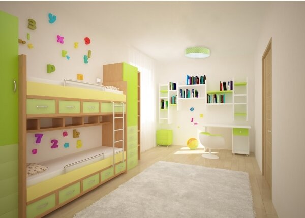 LED Stropné svietidlo GALAXY KIDS LED/24W/230V bodky zelená/biela