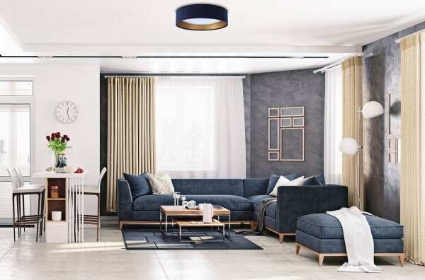LED stropné svietidlo GALAXY LED/24W/230V modrá/zlatá