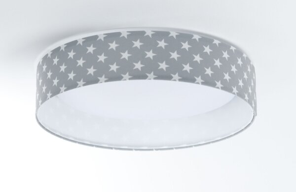 LED Stmievateľné svietidlo GALAXY KIDS LED/24W/230V hviezdičky šedá/biela + DO