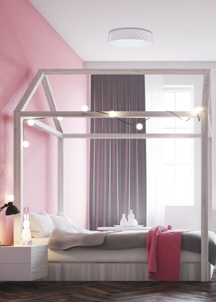 LED Stmievateľné svietidlo GALAXY KIDS LED/24W/230V hviezdičky ružová/biela + DO