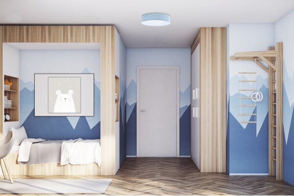 LED Stmievateľné svietidlo GALAXY KIDS LED/24W/230V hviezdičky modrá/biela + DO
