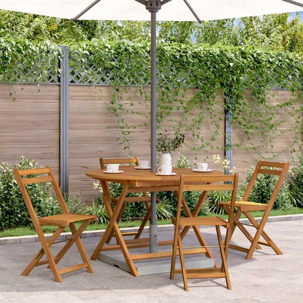 Maison Exclusive – Skladací záhradný stôl 110 cm z masívneho akátového dreva