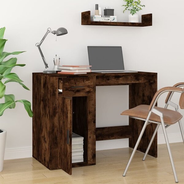 Maison Exclusive - písací stôl z dymového dubu 100x49x75 cm drevený materiál