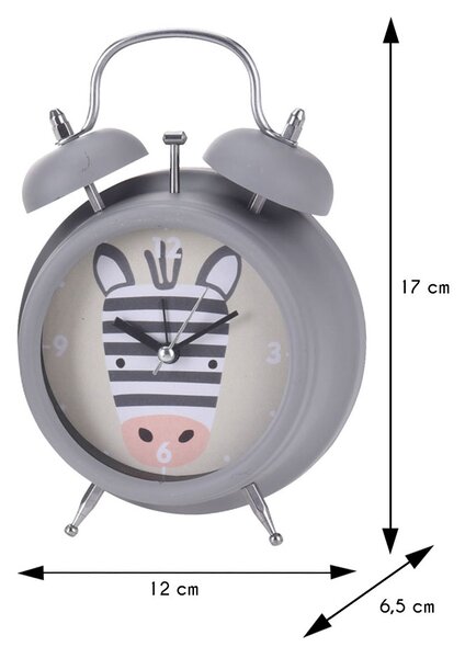 Detské stolné hodiny Zebra, viacfarebná