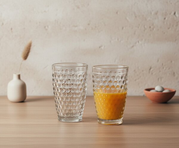 Affekdesign Sada 6 pohárov ELISE DOTS 380 ml číra
