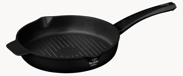 Okrúhla grilovacia panvica's nepriľnavým povrchom Matte Black