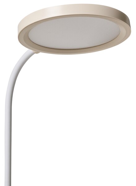 Stolná LED lampa svetlobéžová syntetický materiál 3 režimy teploty svetla so stmievačom dotyková nastaviteľná kancelária