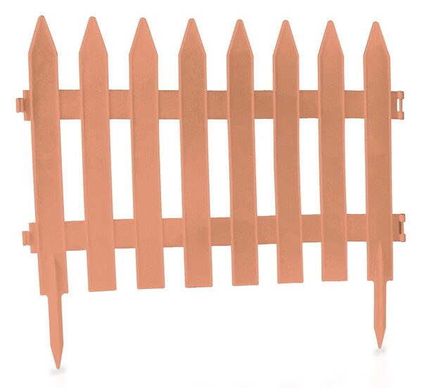 Prosperplast Záhradný plôtik GARDI 322 cm hnedý