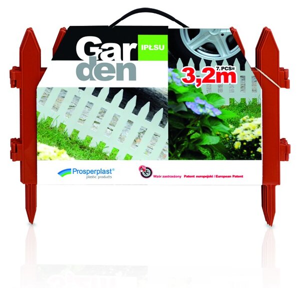 Prosperplast Záhradný plôtik GARDI 322 cm hnedý