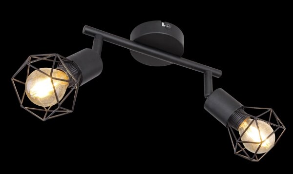 Globo - LED Bodové svietidlo XARA 2xE14/6W/230V čierna