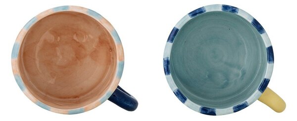 Modré/ružové keramické hrnčeky v súprave 2 ks 250 ml Phoenix – Bloomingville