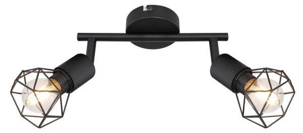 Globo - LED Bodové svietidlo XARA 2xE14/6W/230V čierna