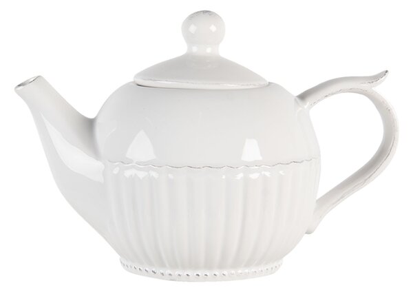 Krémová kanvica Pure Line - 21*13*14 cm / 0.75L - Clayre & Eef