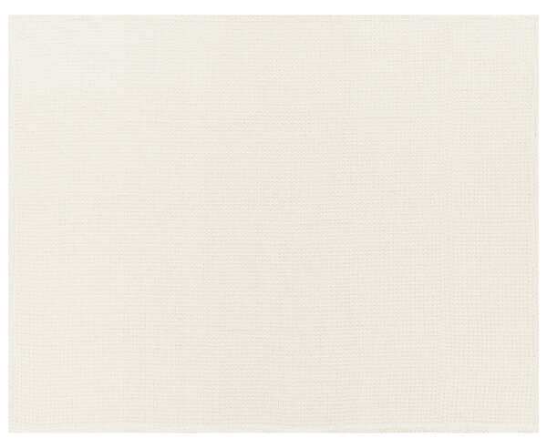 Prikrývka svetlobéžová bavlnená 150 x 200 cm vafľový vzor deka na posteľ textilné doplnky spálňa obývacia izba