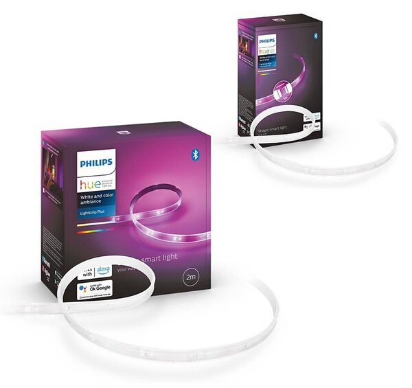 SADA -LED RGBW Stmievateľný pásik Philips Hue WACA 2m 20W/230V + pásik 1m 11W/12V