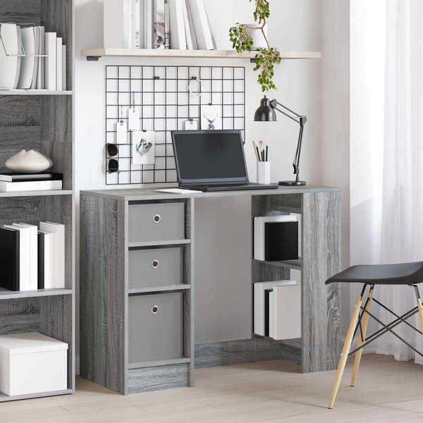 Maison Exclusive – Písací stôl, sivý Imitácia dreva Sonoma, 100 x 40 x 75 cm