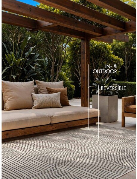 Čierny/krémový vnútorný a vonkajší koberec 160x230 cm Haringey Nightingale – Ted Baker