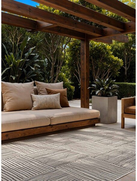 Čierny/krémový vnútorný a vonkajší koberec 160x230 cm Haringey Nightingale – Ted Baker