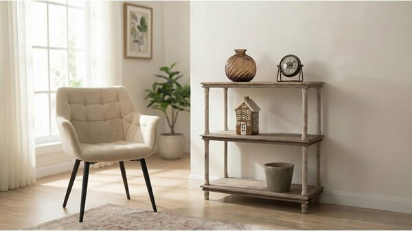 Hnedé antik kovové stolné hodiny Paris - 12*5*11 cm / 1*AA - Clayre & Eef