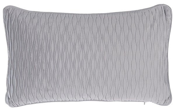 Sada 2 dekoratívnych vankúšov sivá polyester 30 x 50 cm obdĺžnikový tvar bez vzoru moderný klasický štýl doplnky