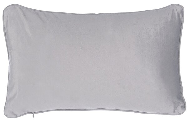 Sada 2 dekoratívnych vankúšov sivá polyester 30 x 50 cm obdĺžnikový tvar bez vzoru moderný klasický štýl doplnky