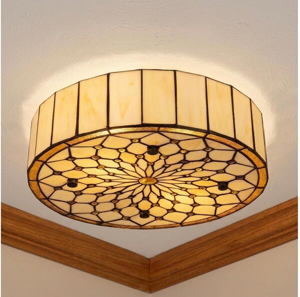 BRILAGI - Tiffany vitrážové stropné svietidlo IVORY 2xE27/60W/230V pr. 40 cm