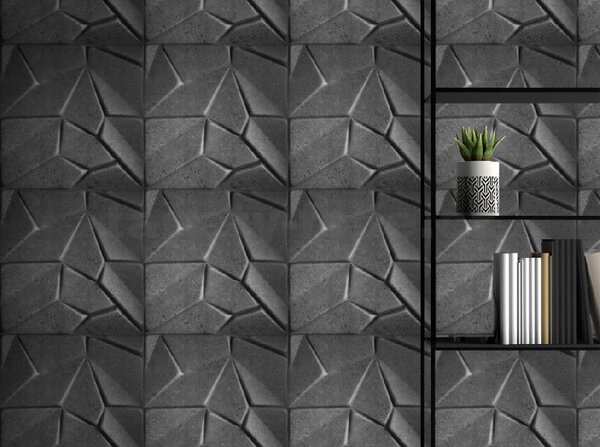 Stropné panely 3D XPS 0032, rozmer 50 cm x 50 cm, MERKUR sivý, IMPOL TRADE