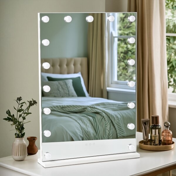 BRILAGI - LED Stmievateľné make-upové zrkadlo HOLLYWOOD LED/15W/230V 55x77 cm biela