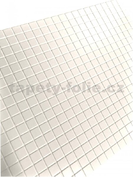 Obkladové panely 3D PVC 06, rozmer 440 x 580 mm, mozaika biela matná, IMPOL TRADE