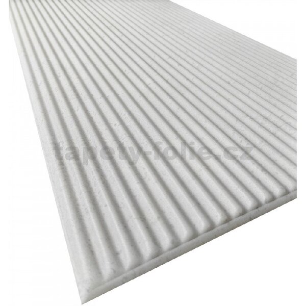 Stropné panely 3D XPS 4514, rozmer 100 cm x 50 cm, BETÓN STRIPES svetlo sivý s vlnkami , IMPOL TRADE