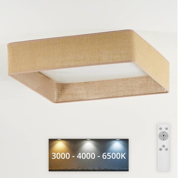 Brilagi - LED stmievateľné svietidlo VELVET SQUARE LED/24W/230V + diaľkový ovládač hnedé