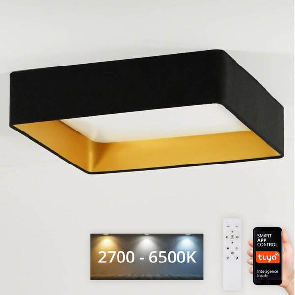 Brilagi-LED Stmievateľné svietidlo VELVET SQUARE LED/36W/230V Wi-Fi Tuya+DO čierna
