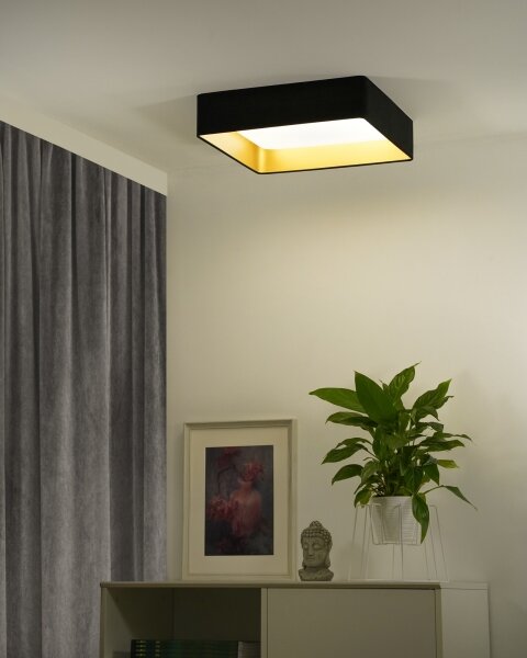 Brilagi-LED Stmievateľné svietidlo VELVET SQUARE LED/36W/230V Wi-Fi Tuya+DO čierna