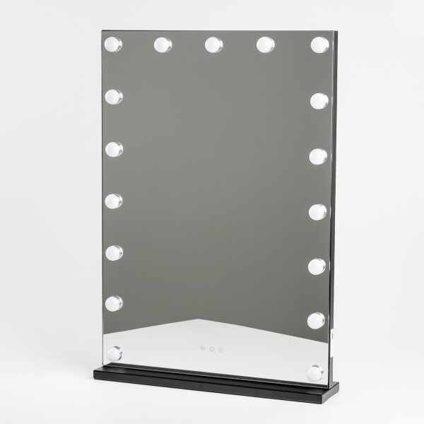 BRILAGI - LED Stmievateľné make-upové zrkadlo HOLLYWOOD LED/15W/230V 55x77 cm čierna