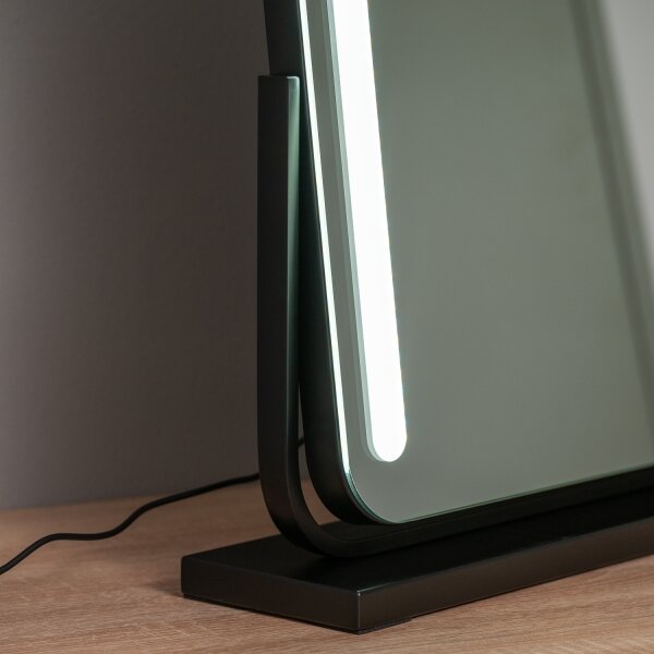 BRILAGI - LED stmievateľné make-up zrkadlo CALIFORNIA LED/22W/230V 58x43 cm čierna