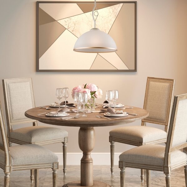 Brilagi - LED Luster na tyči ANTICO 1xE27/60W/230V biela patina