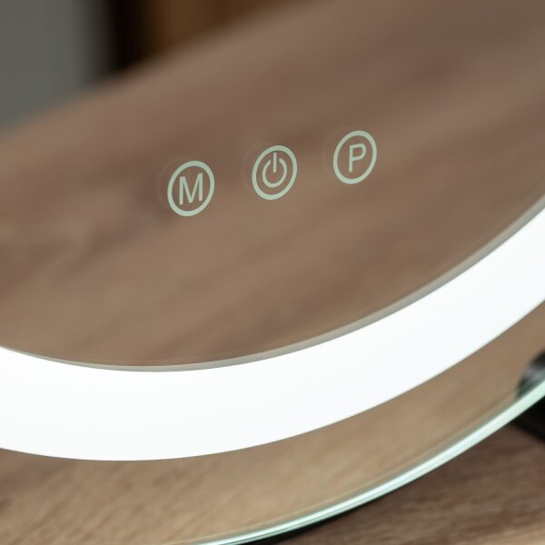 BRILAGI - LED stmievateľné zrkadlo na líčenie CALIFORNIA LED/17W/230V pr. 42 cm čierna