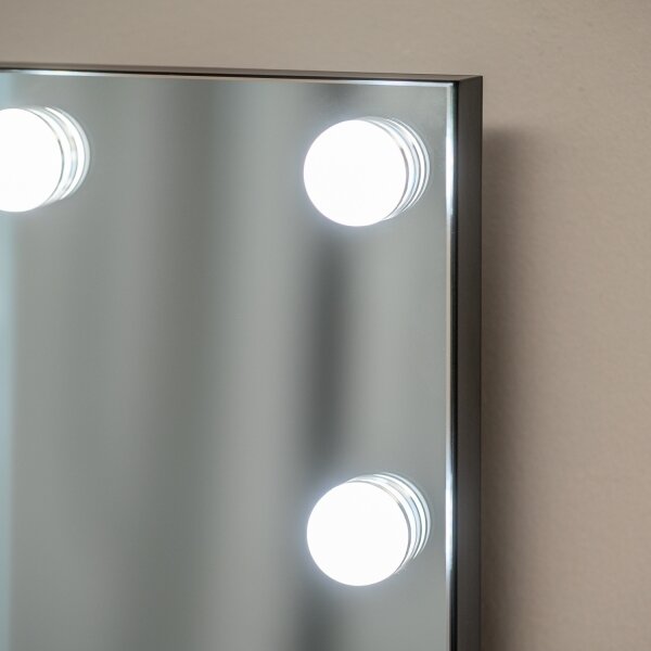 BRILAGI - LED Stmievateľné make-up zrkadlo HOLLYWOOD LED/15W/230V 60x50 cm čierna
