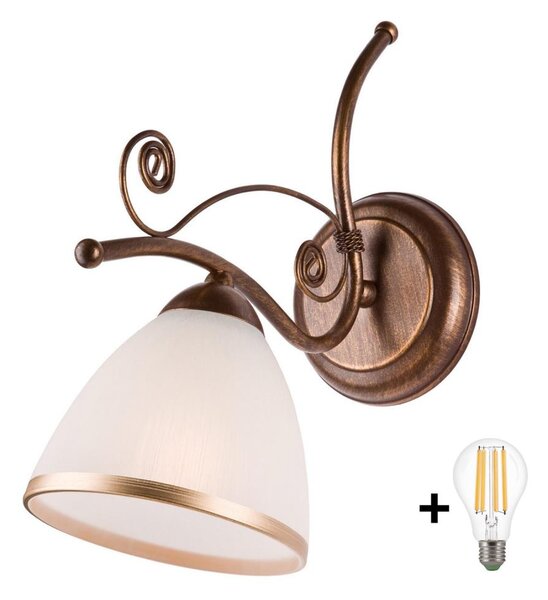 Brilagi - LED Nástenné svietidlo ANTICO 1xE27/60W/230V bronz patina
