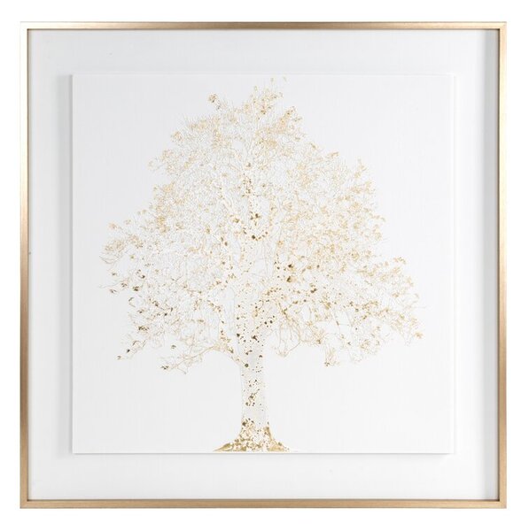 Dekorstudio Dekoračný obraz na plátne s motívom stromu 80x80cm - biely