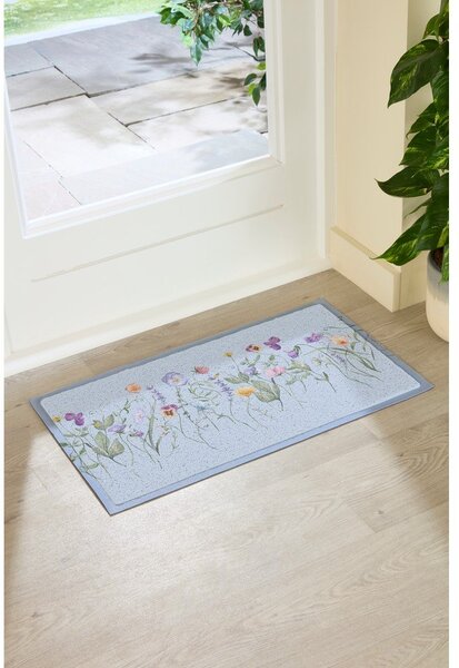 Rohožka z PVC 40x70 cm Blue Wild Flowers – Artsy Doormats