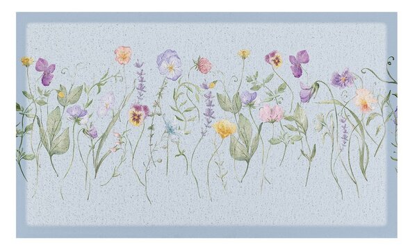 Rohožka z PVC 40x70 cm Blue Wild Flowers – Artsy Doormats