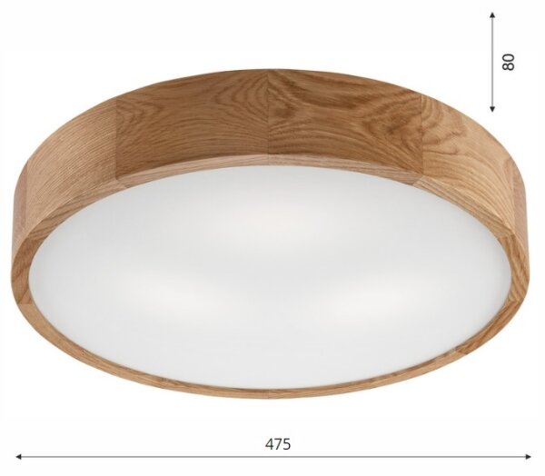 Brilagi - LED RGBW stmievateľné stropné svietidlo CARVALHO 3xE27/9W/230V Wi-Fi dub, priemer 47,5