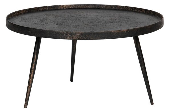 Čierny konferenčný stolík BePureHome Bounds, ø 76 cm